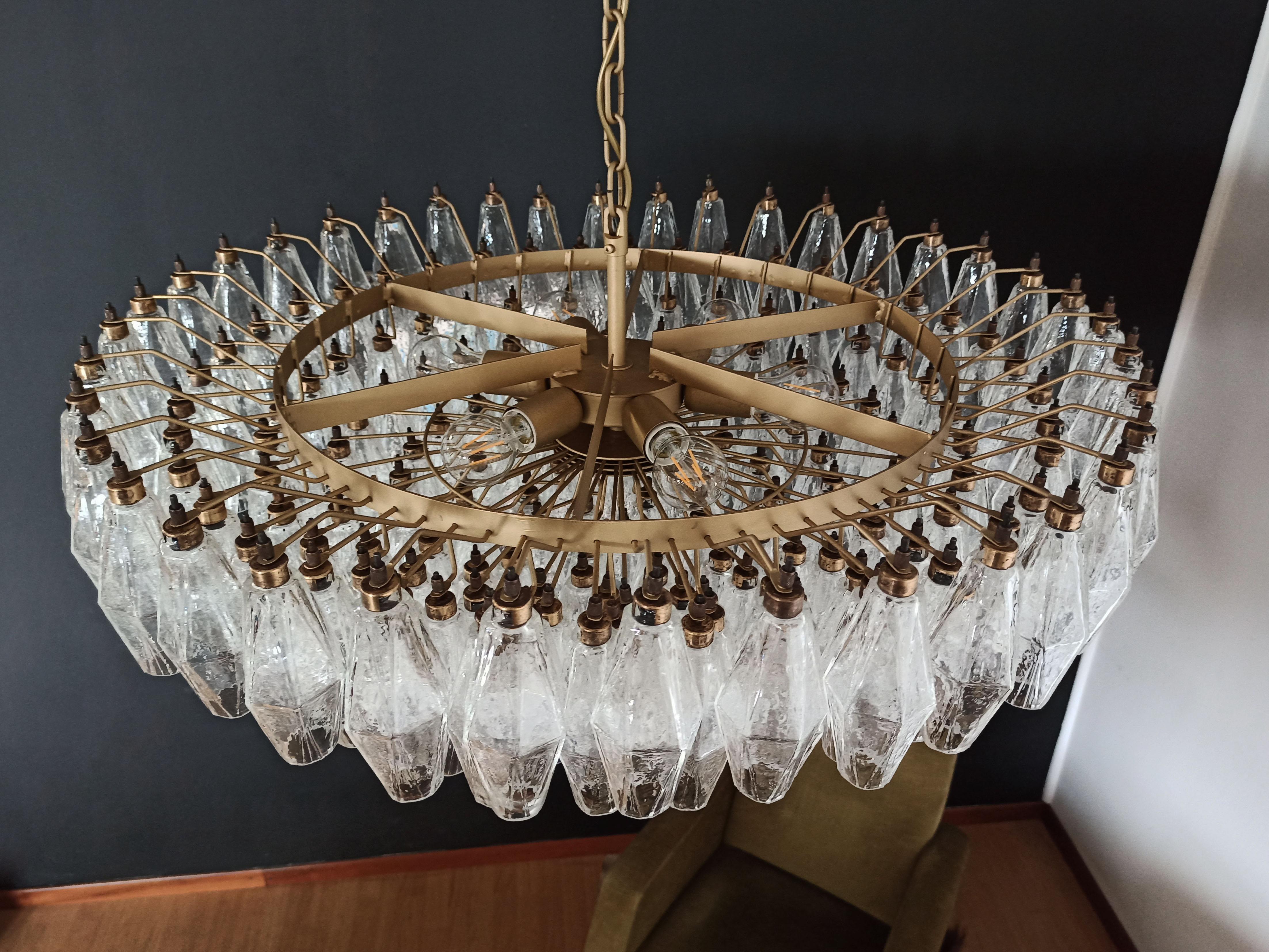 Pair of Poliedri Chandeliers, Murano 7