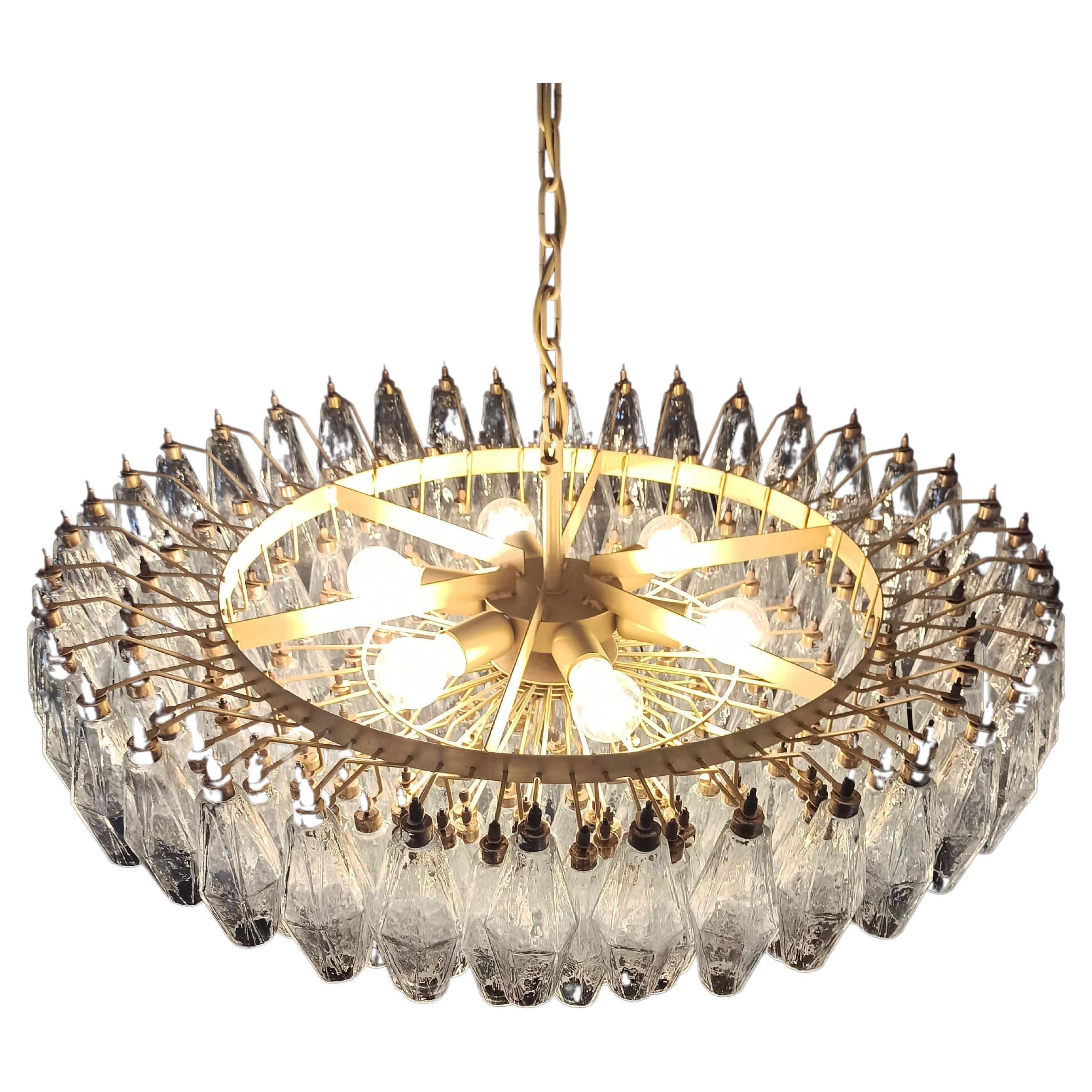 Pair of Poliedri Chandeliers, Murano In Excellent Condition In Budapest, HU