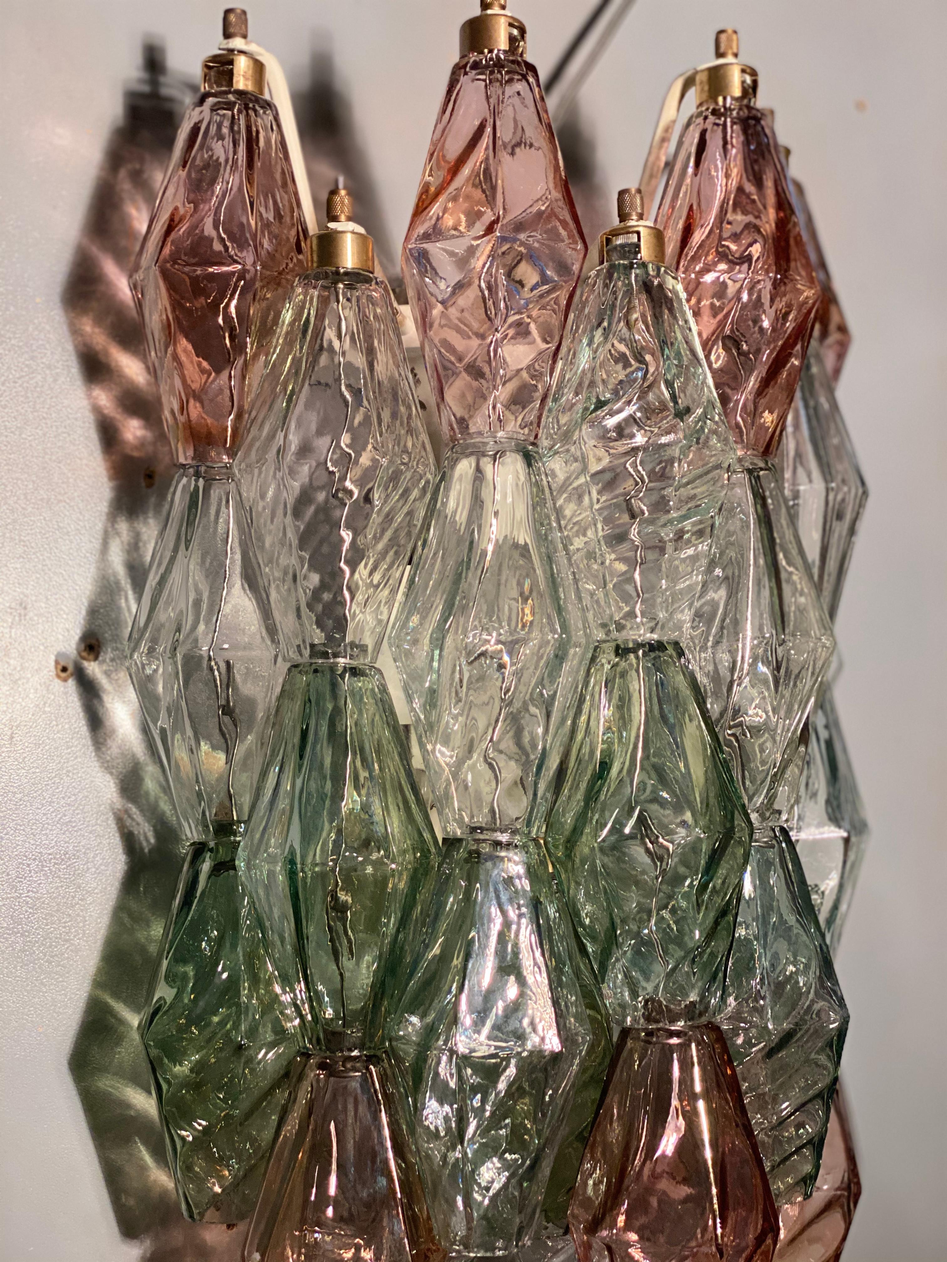 Coppia di lampade da parete Poliedri Carlo Scarpa Venini Variation, 1980' in vendita 8