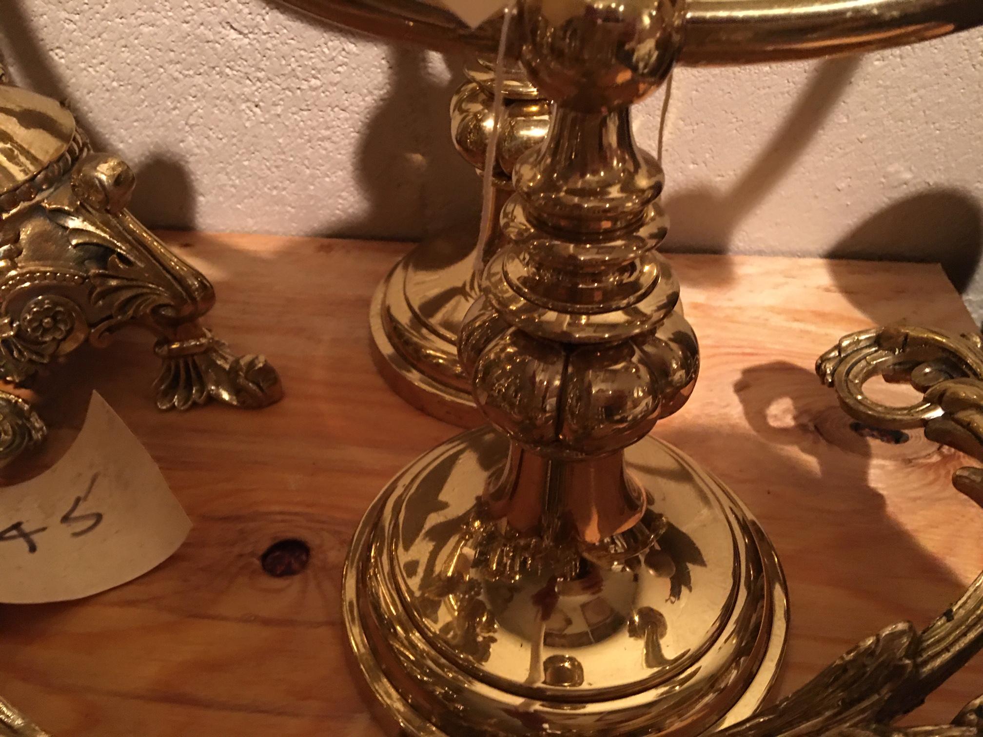 Pair of Polished Brass Candlesticks ( Tonkin & Son Bristol ), 19th Century For Sale 1