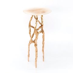 Pair of Polished Bronze Side Tables by FAKASAKA Design