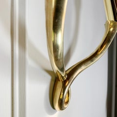 Coppia di applique in bronzo lucido di Riccardo Scarpa completamente firmate