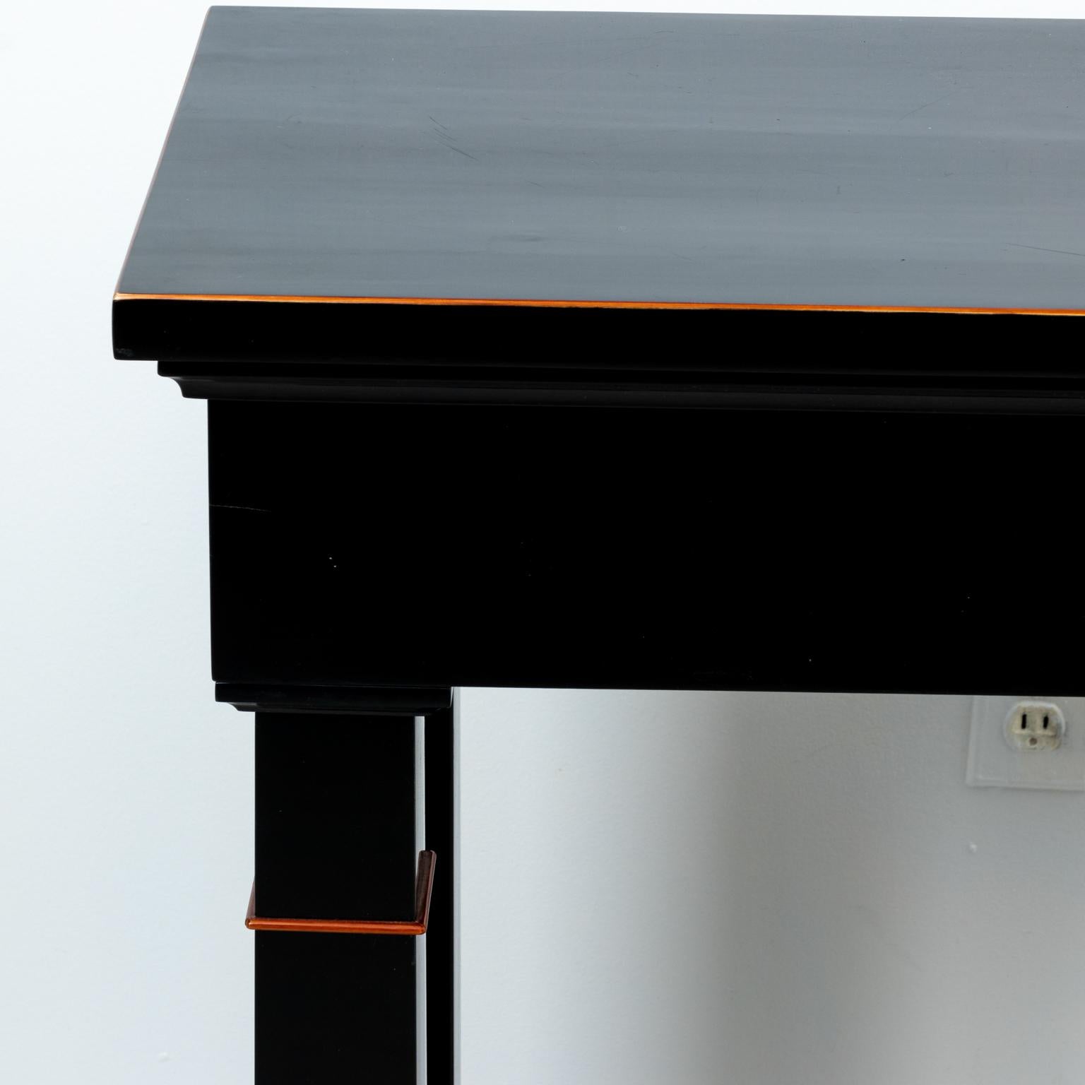 20th Century Pair of Polished Ebony Console Table