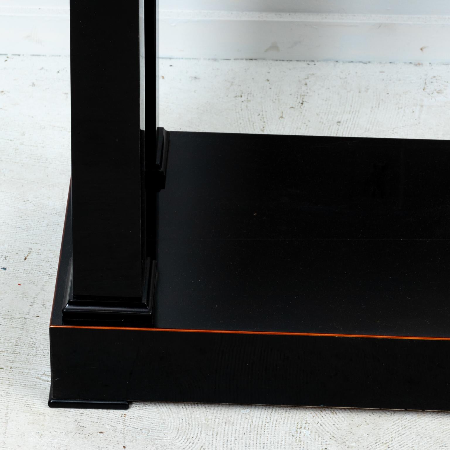 Pair of Polished Ebony Console Table 1