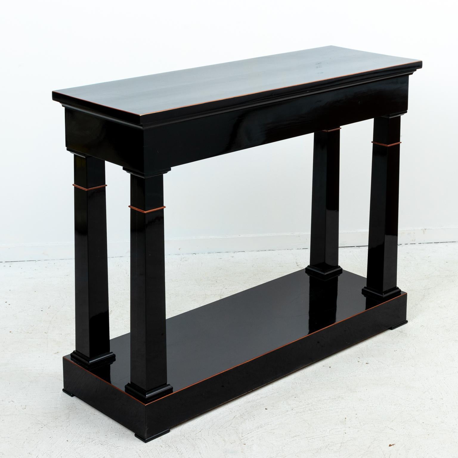 Pair of Polished Ebony Console Table 2