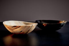 Pareja de cuencos de cuerno pulido de Werkstätte Carl Auböck, Austria Años 60