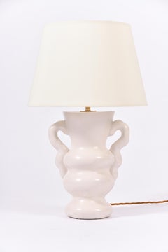 Coppia di lampade da tavolo in gesso lucido di Dorian