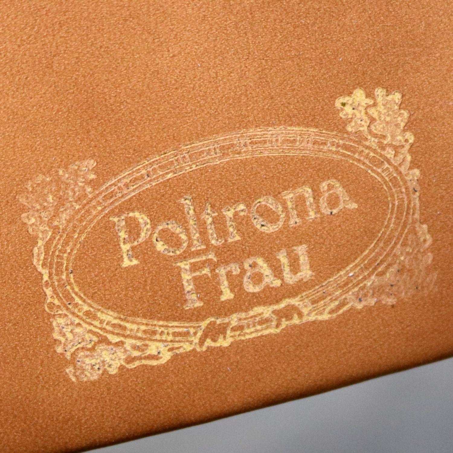Pair of Poltrona Frau Lola Dining Side Chairs by Pierluigi Cerri Cognac Leather 9