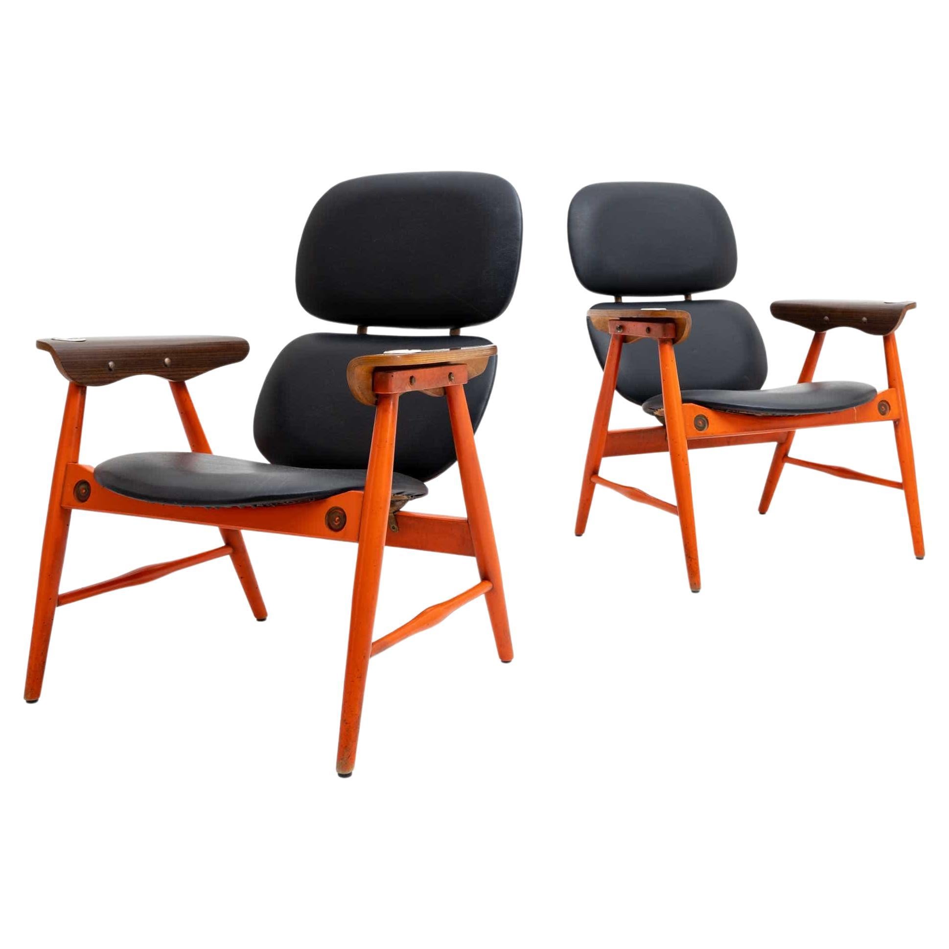 Coppia di poltrone Poltronova con posacenere, Italia 1960