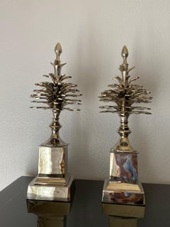 Pair of "Pommes de Pin" Pinecones in Nickel