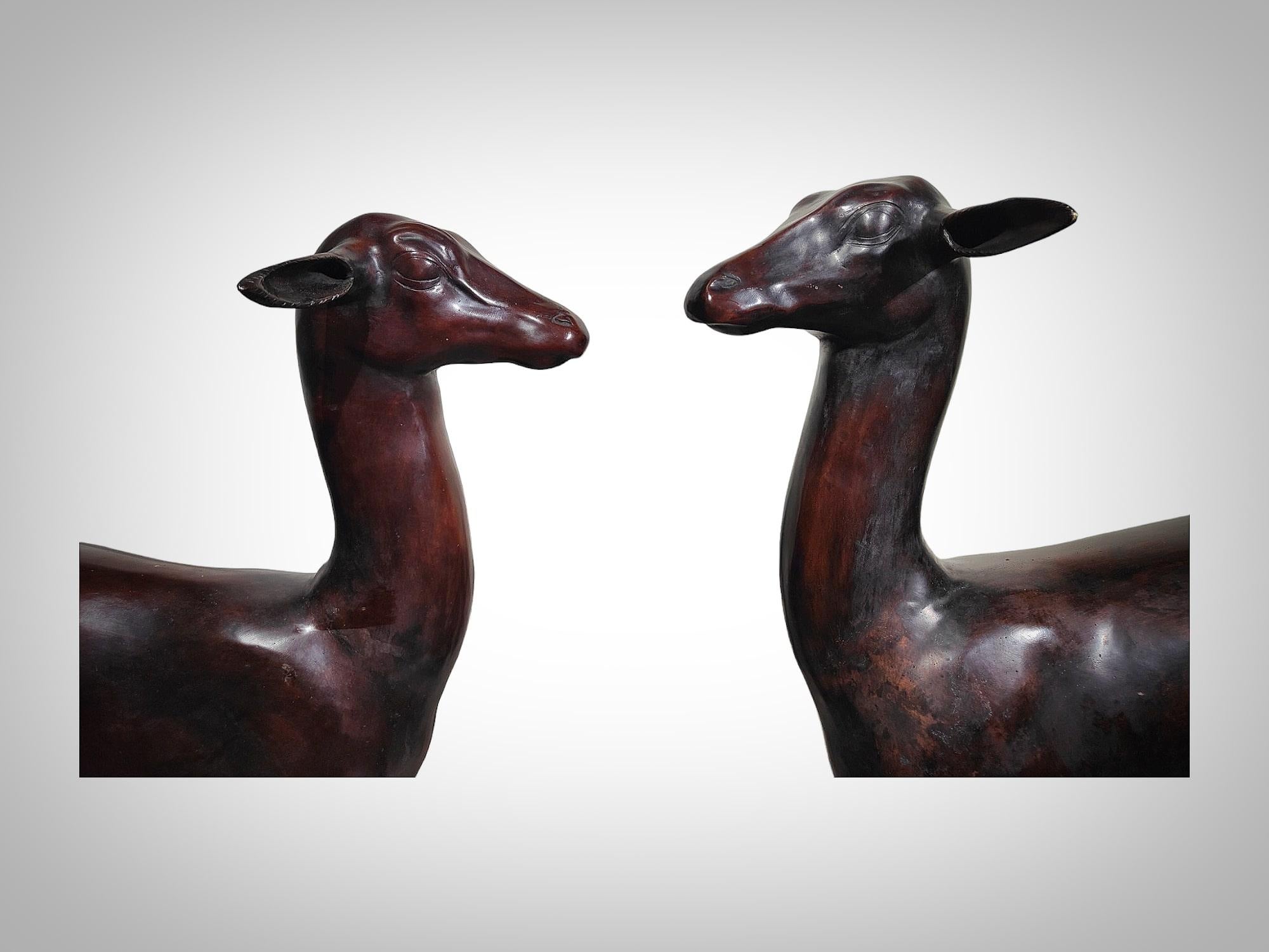 Pair of Pompeian Deer from Herculaneum by Chiurazzi In Good Condition For Sale In Madrid, ES