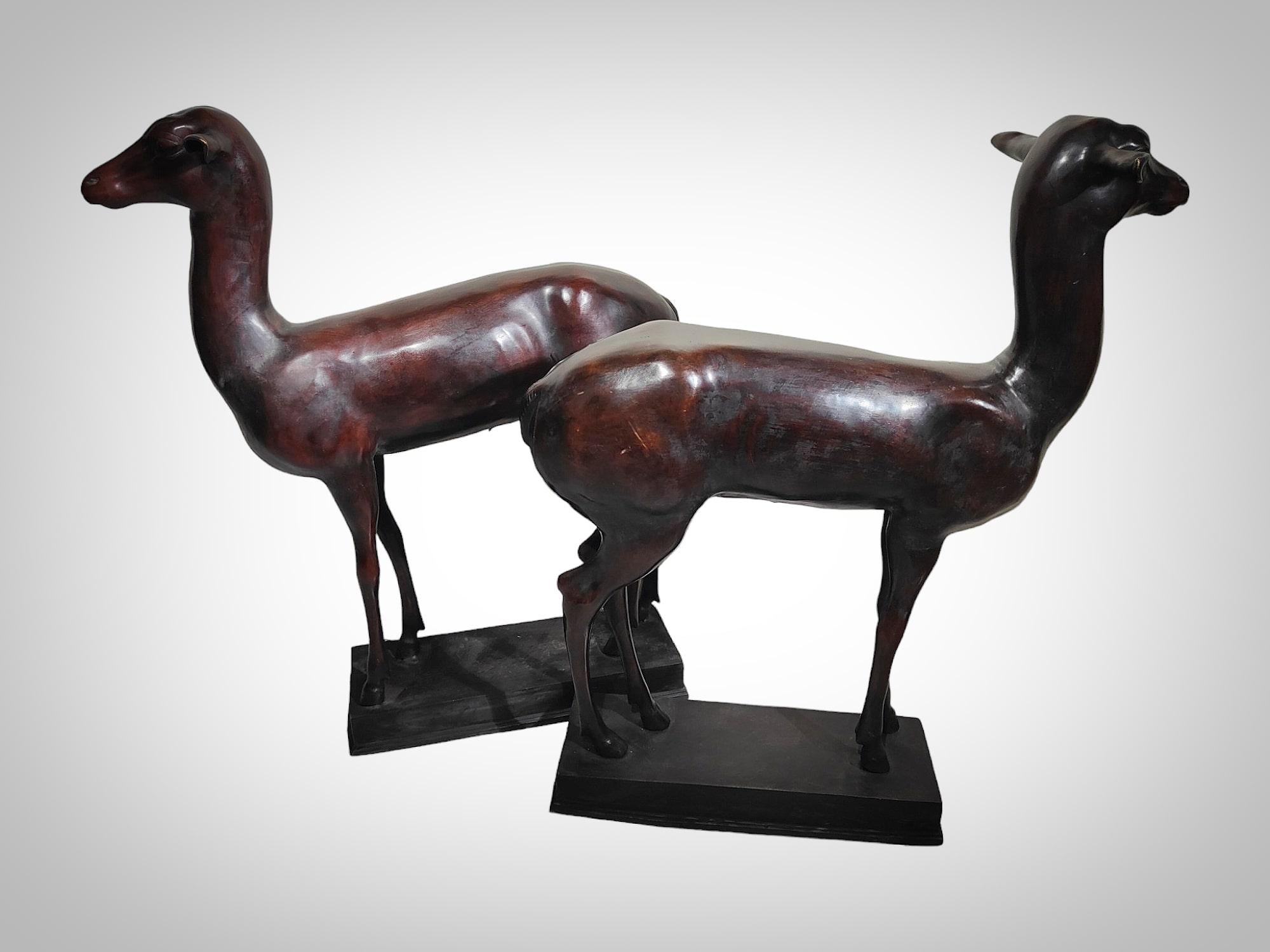 Early 20th Century Pair of Pompeian Deer from Herculaneum by Chiurazzi For Sale