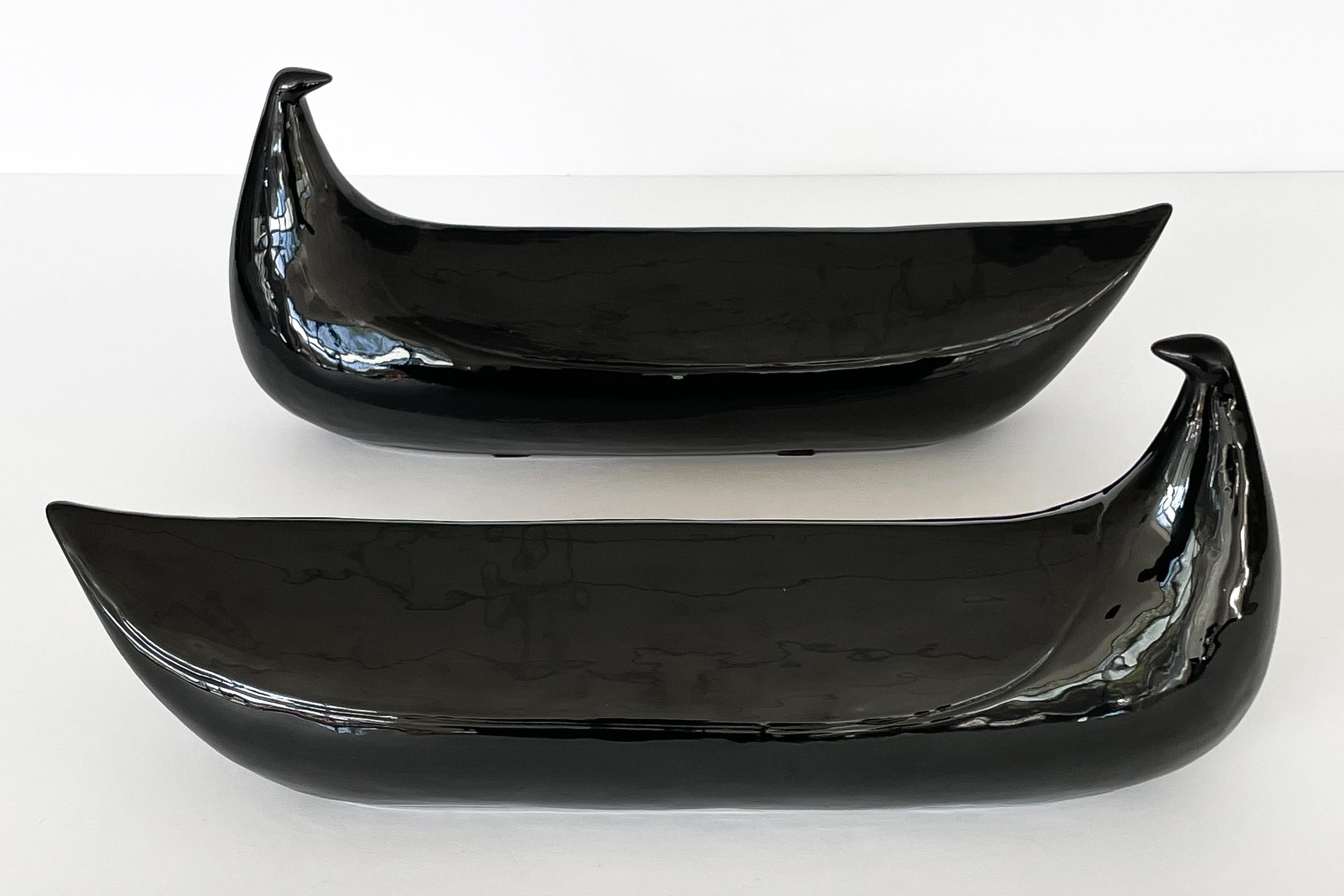 Glazed Pompeo Pianezzola Black Ceramic Birds for Zanolli & Sebellin Nove