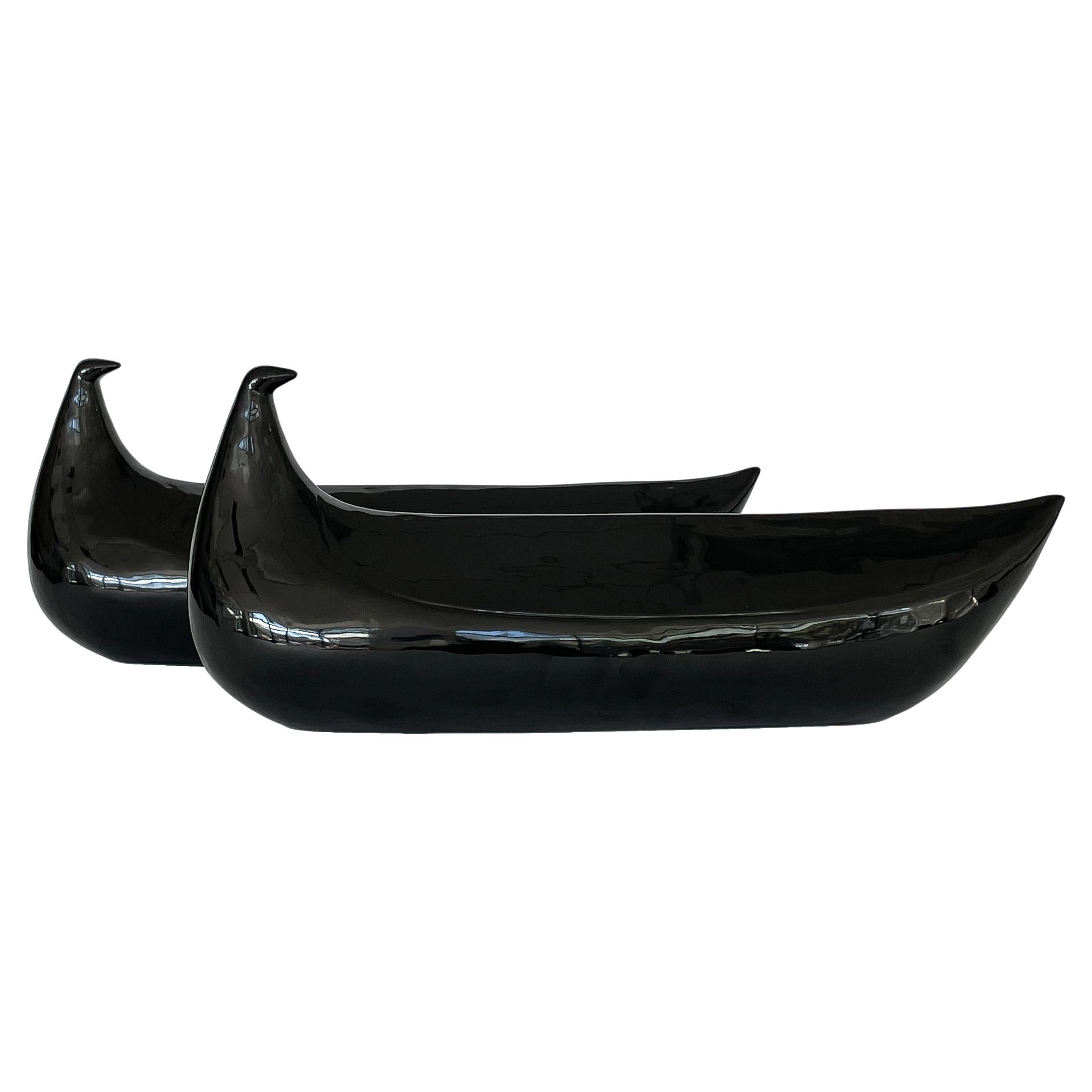 Pompeo Pianezzola Black Ceramic Birds for Zanolli & Sebellin Nove