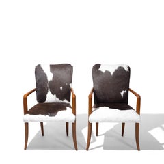 Pair of Pony Hide Arm Chairs