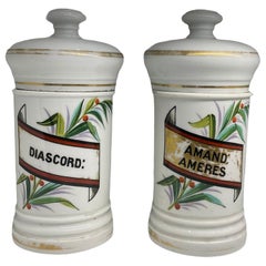 Pair of Porcelain Apothecary Jars