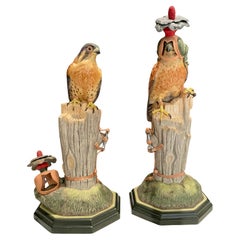 Pareja De Aves De Presa De Porcelana De Boehm, Edición Limitada