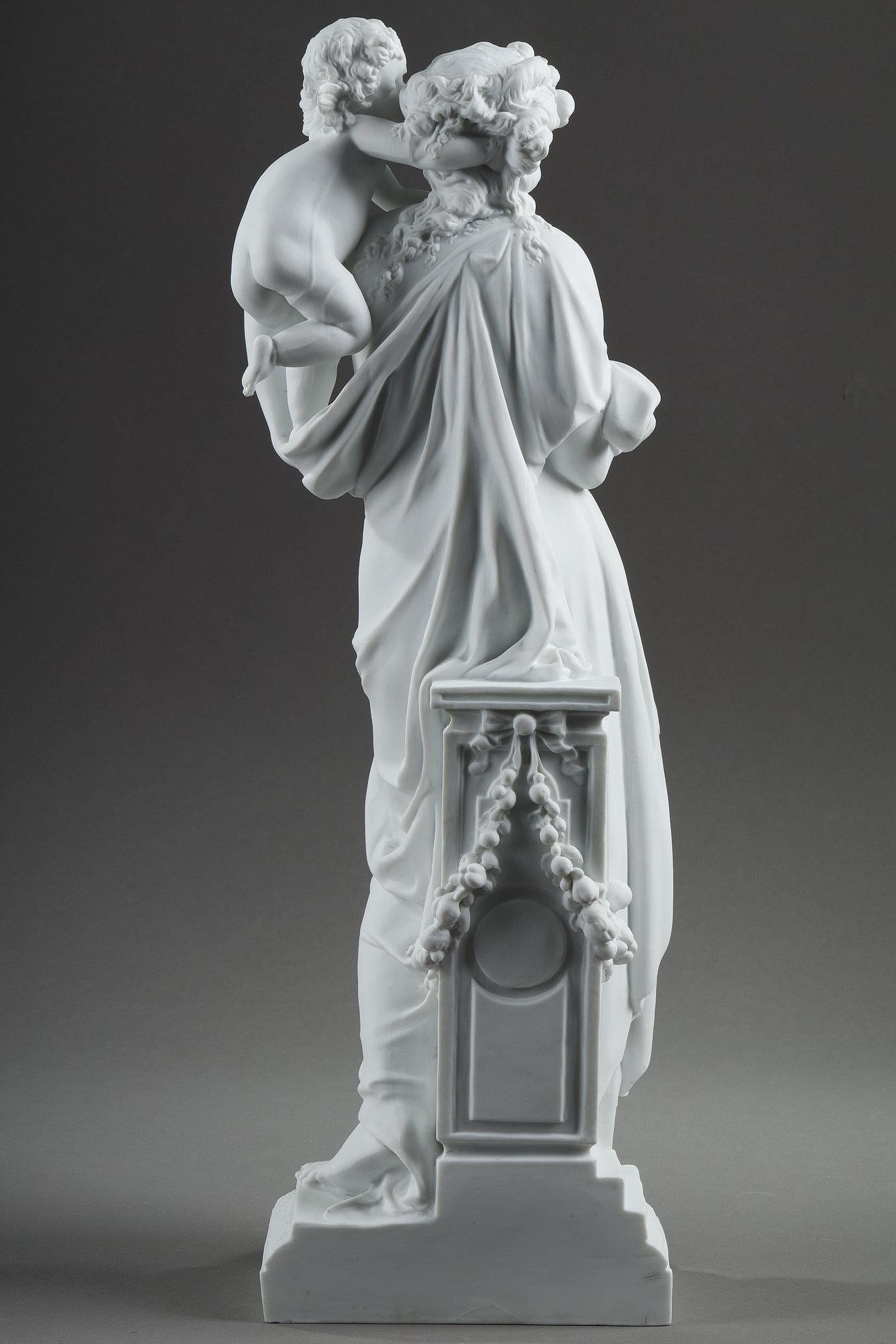 Coppia di sculture in biscuit di porcellana, dopo Carrier-Belleuse in vendita 3