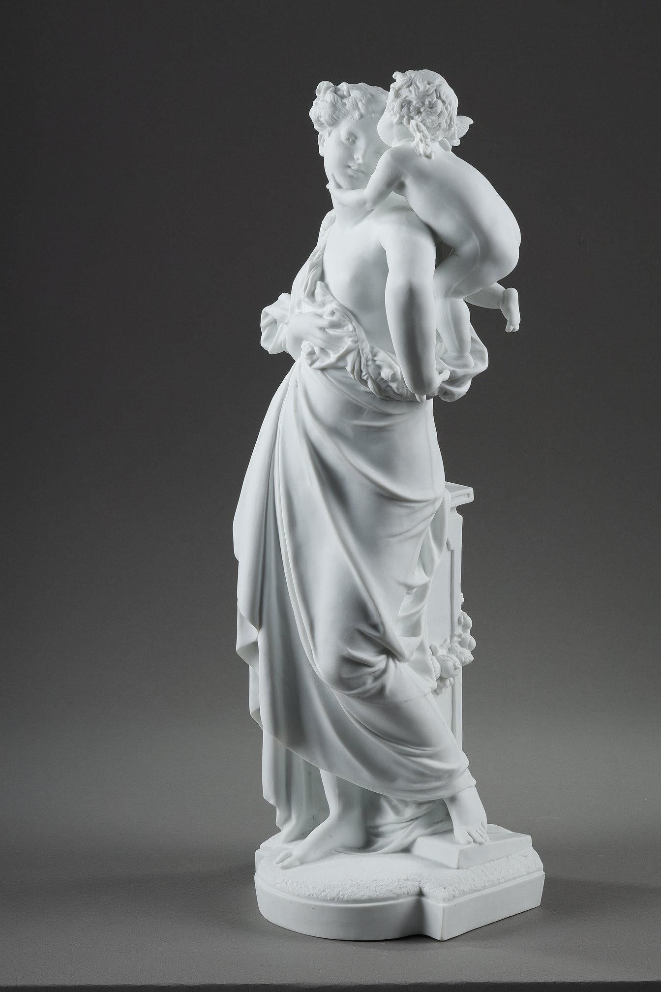 Coppia di sculture in biscuit di porcellana, dopo Carrier-Belleuse in vendita 4