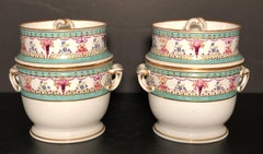 Pair of Porcelain Continental Fruit Coolers