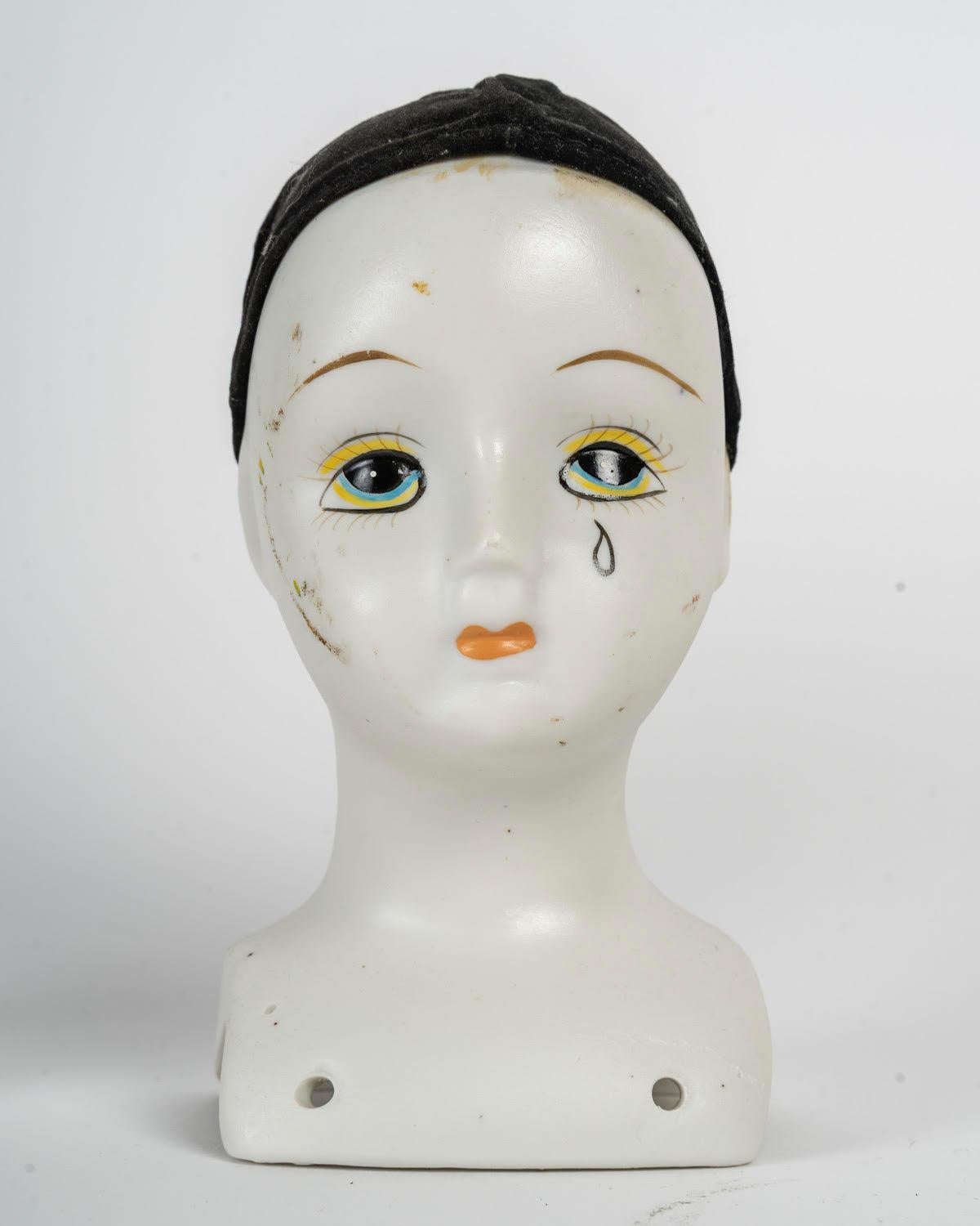 Pareja de cabezas de muñecas de porcelana, 1960. Moderno de mediados de siglo en venta