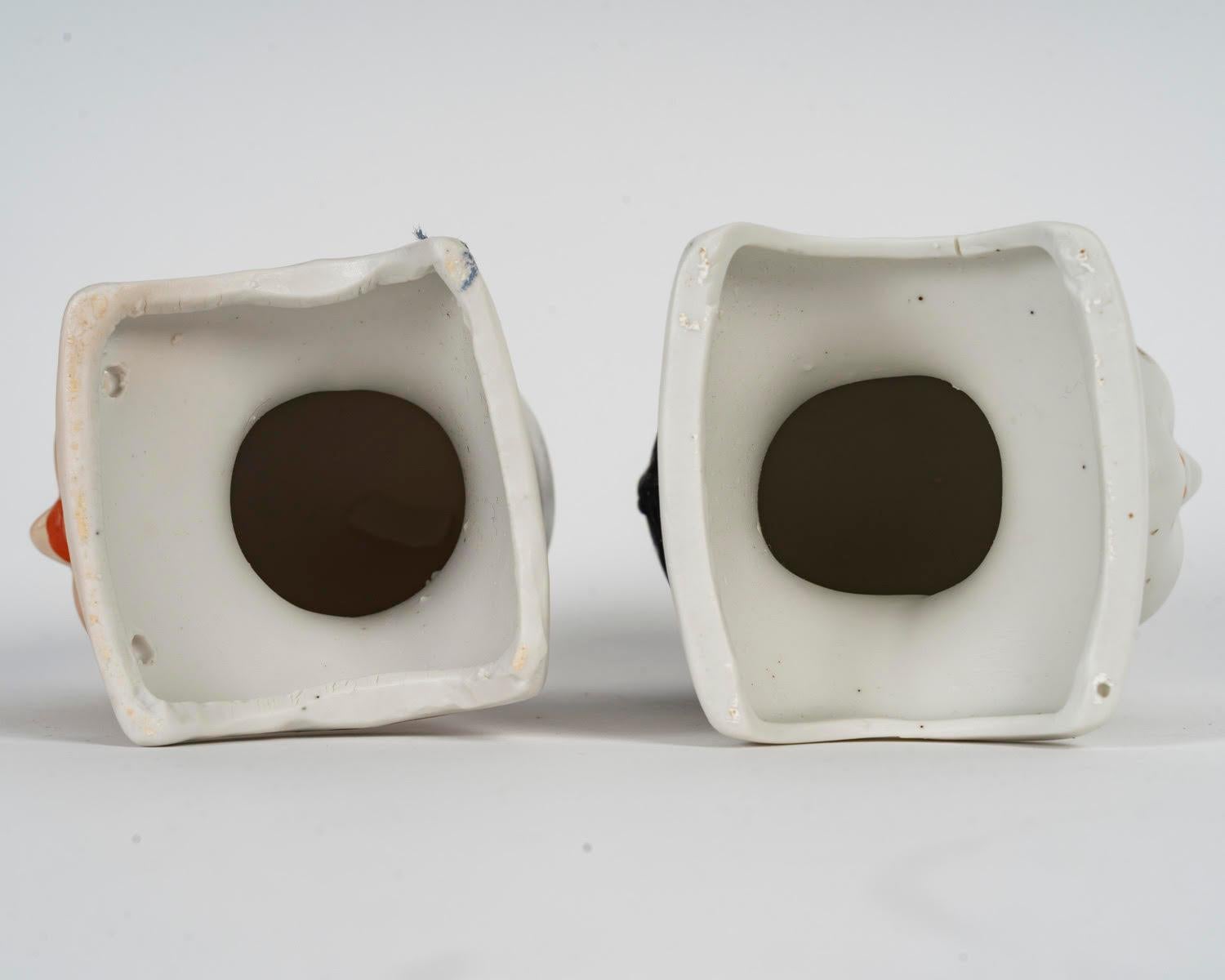 Pareja de cabezas de muñecas de porcelana, 1960. Porcelana en venta
