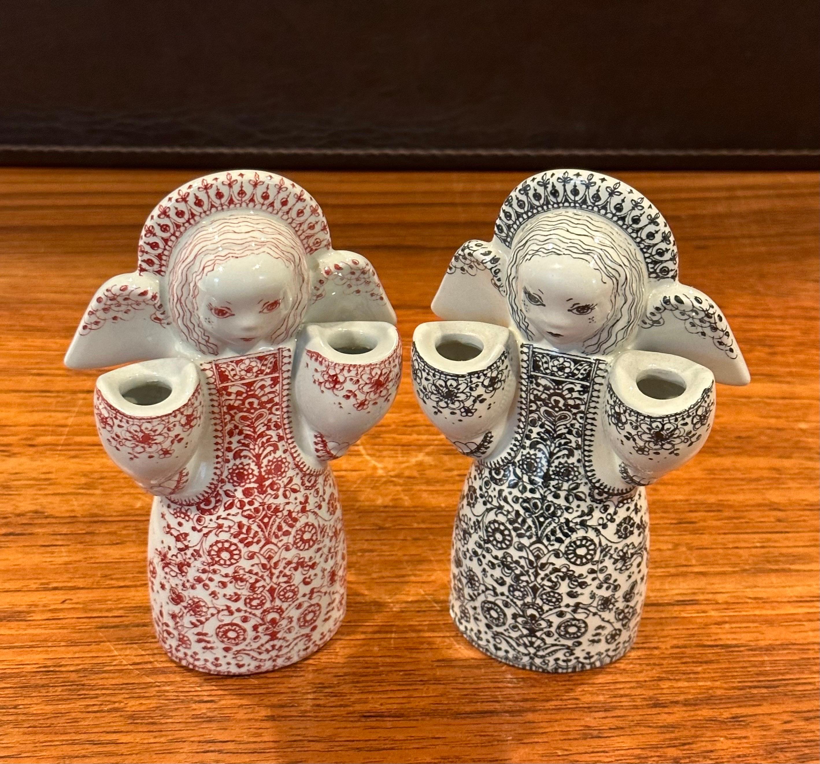 Zwei figurative Porzellanleuchter für Nymolle (Dänisch) im Angebot