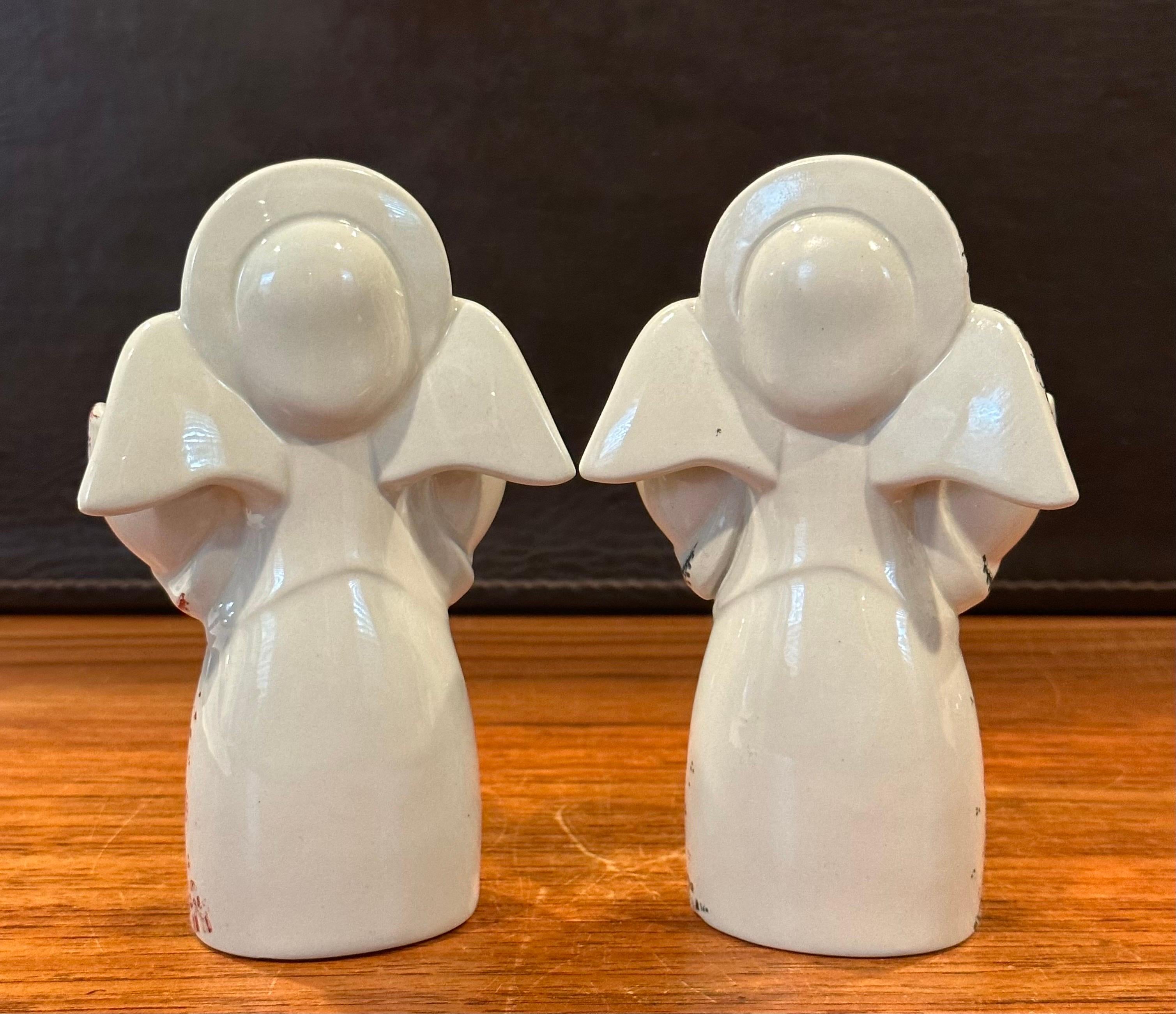 Pair of Porcelain Dual Figurative Candlesticks for Nymolle In Good Condition For Sale In San Diego, CA