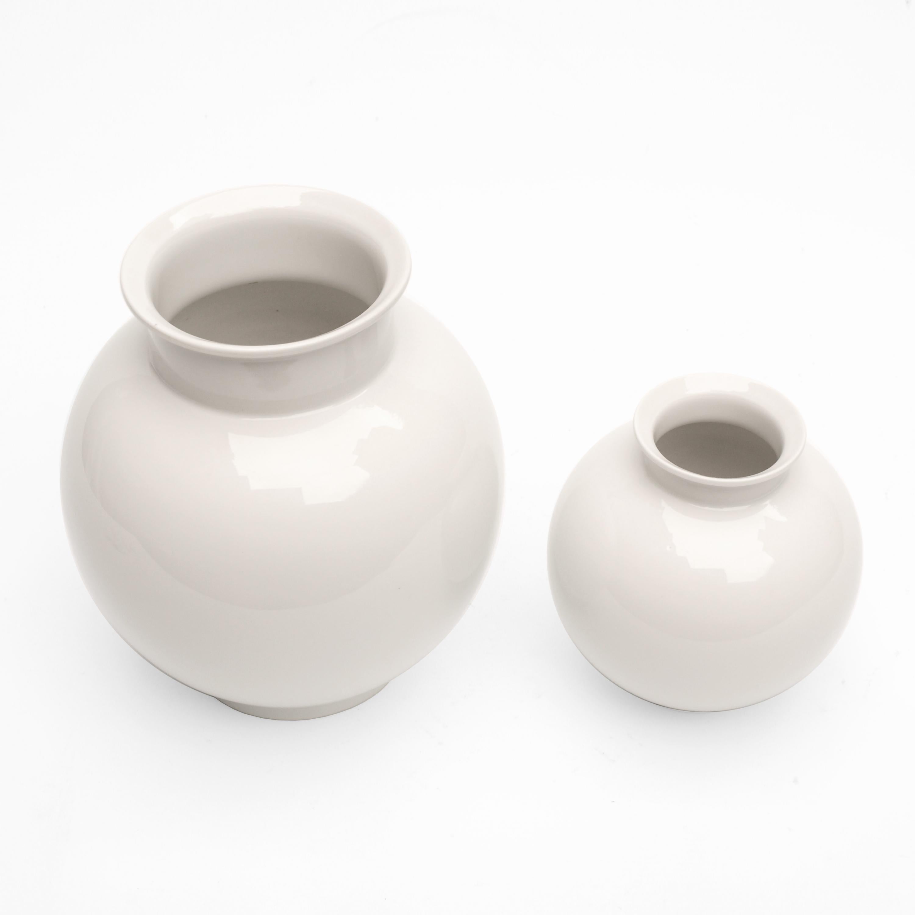 Pair of Porcelain Flower Vases by Thomas 1