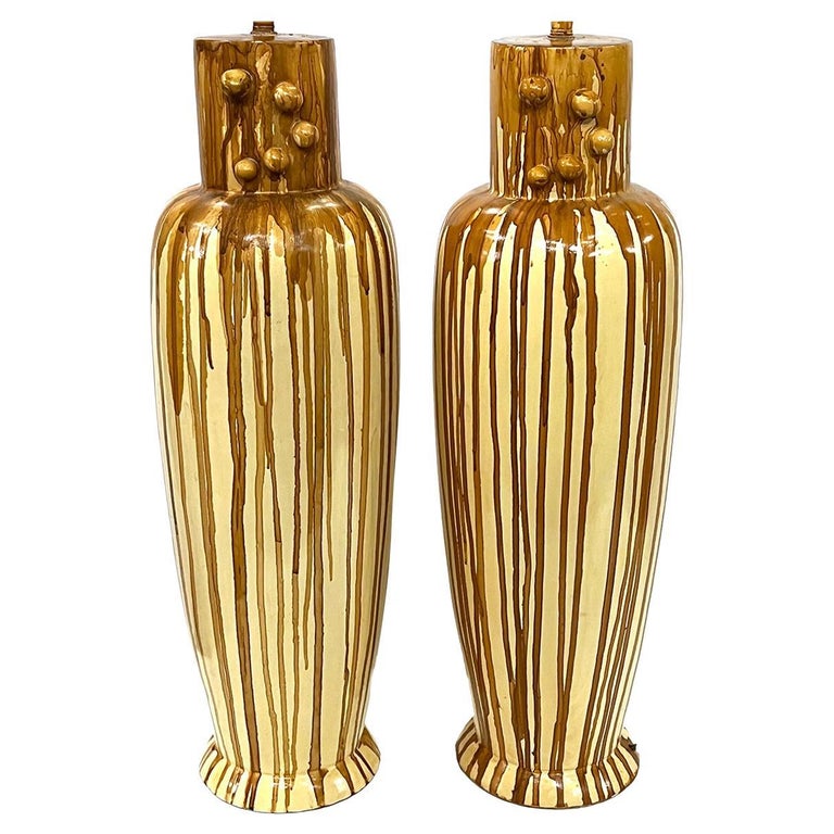 Pair of Porcelain French Lamps For Sale at 1stDibs