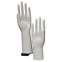 Vintage Set of Two Porcelain Glove Molds, Italy 1960s