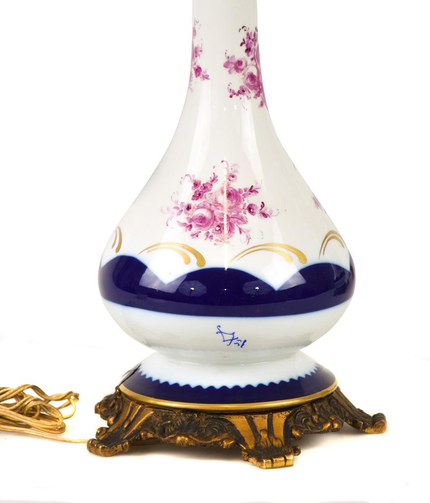 Paar Porzellanlampen aus französischer Manufaktur:: Anfang 20 (Französisch) im Angebot