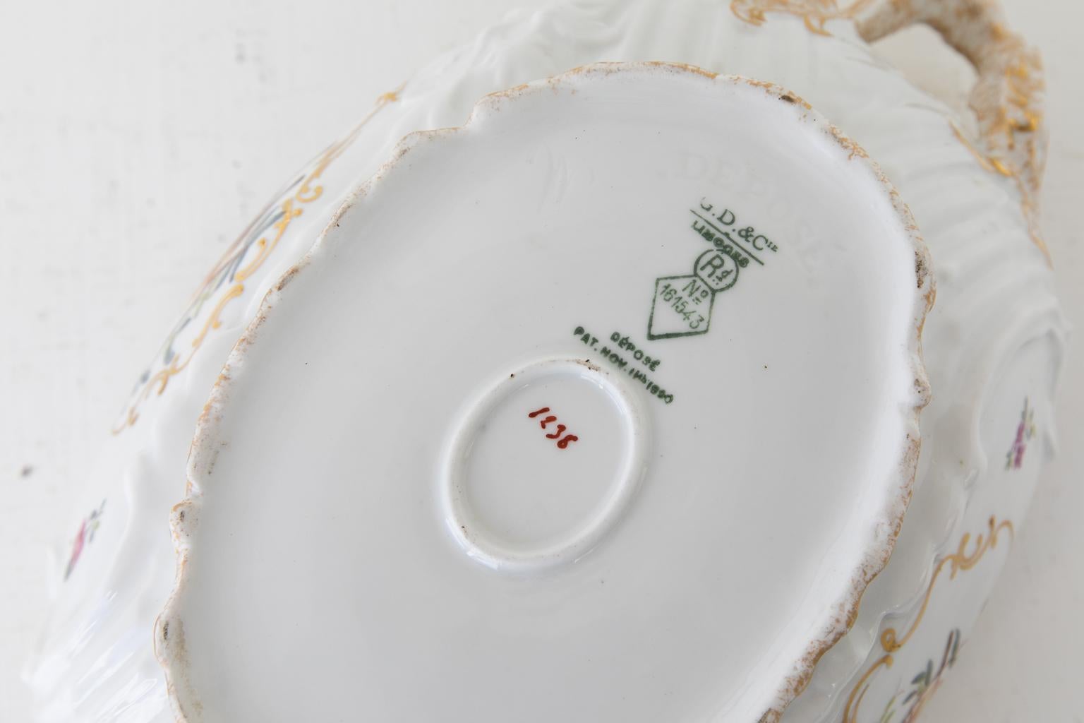 Pair of Porcelain Limoges Tureens For Sale 14