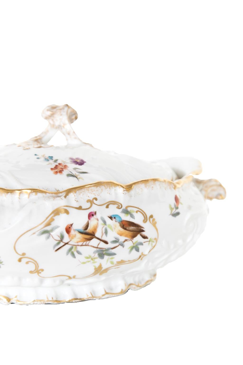 Late 19th Century Pair of Porcelain Limoges Tureens For Sale