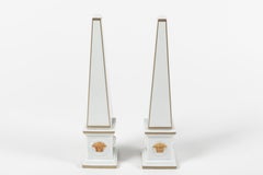 Pair of Porcelain Obelisks by Versace