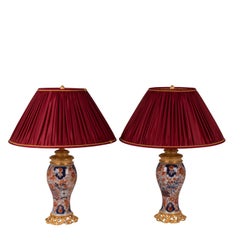 Pair of Porcelain of Bayeux and Bronze Lamps, circa 1880