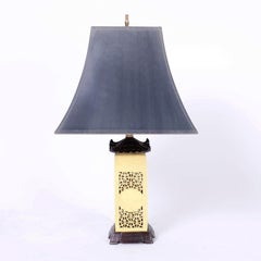 Pair of Porcelain Pagoda Table Lamps
