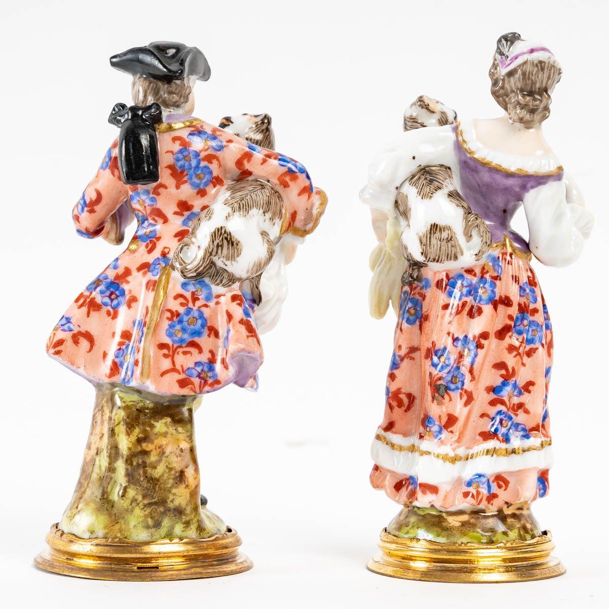 Louis XVI Pair of Porcelain Perfume Bottles For Sale