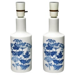 Pair of Porcelain Table Lamps by Fog & Morup for Royal Copenhagen, Denmark 1960s