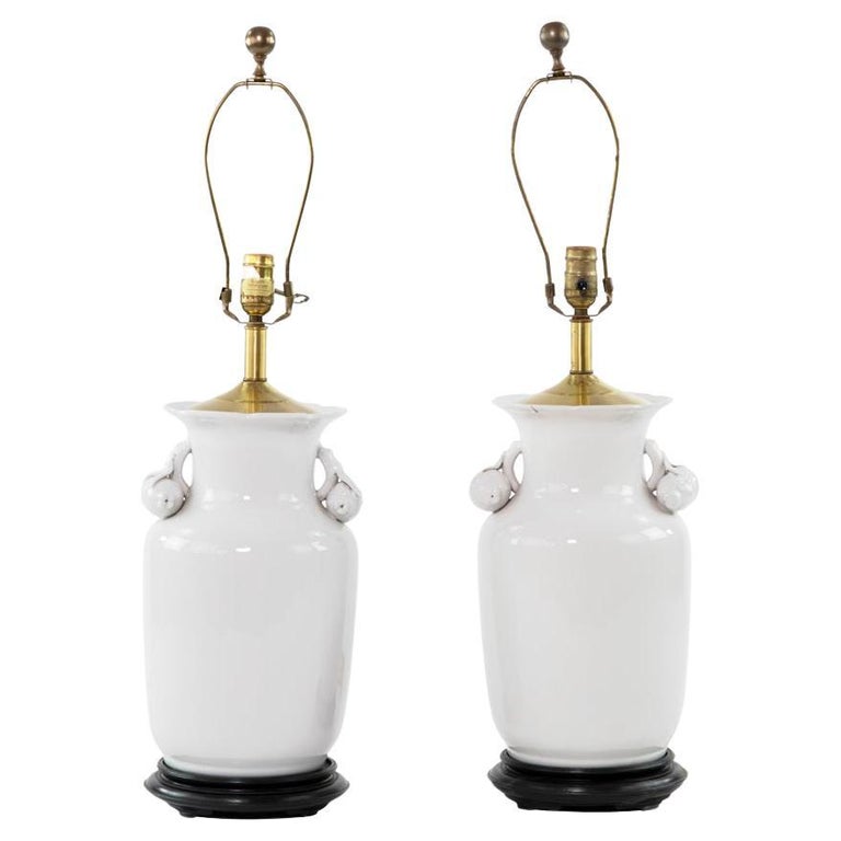 Pair of  Porcelain Table Lamps For Sale