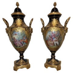 Pair of Porcelain Urns