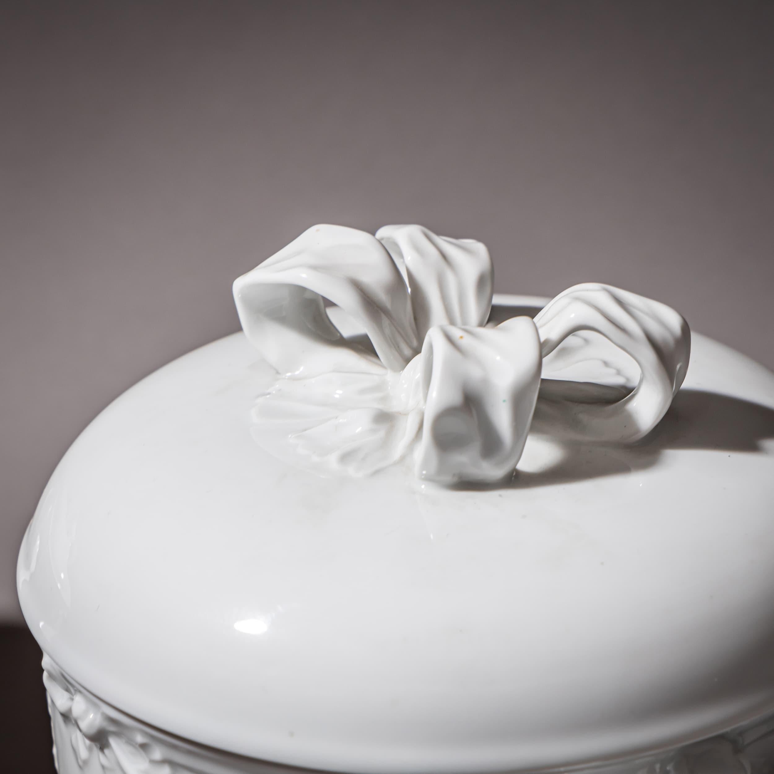 German Pair of Porcelain Urns, KPM Berlin, 1990s For Sale