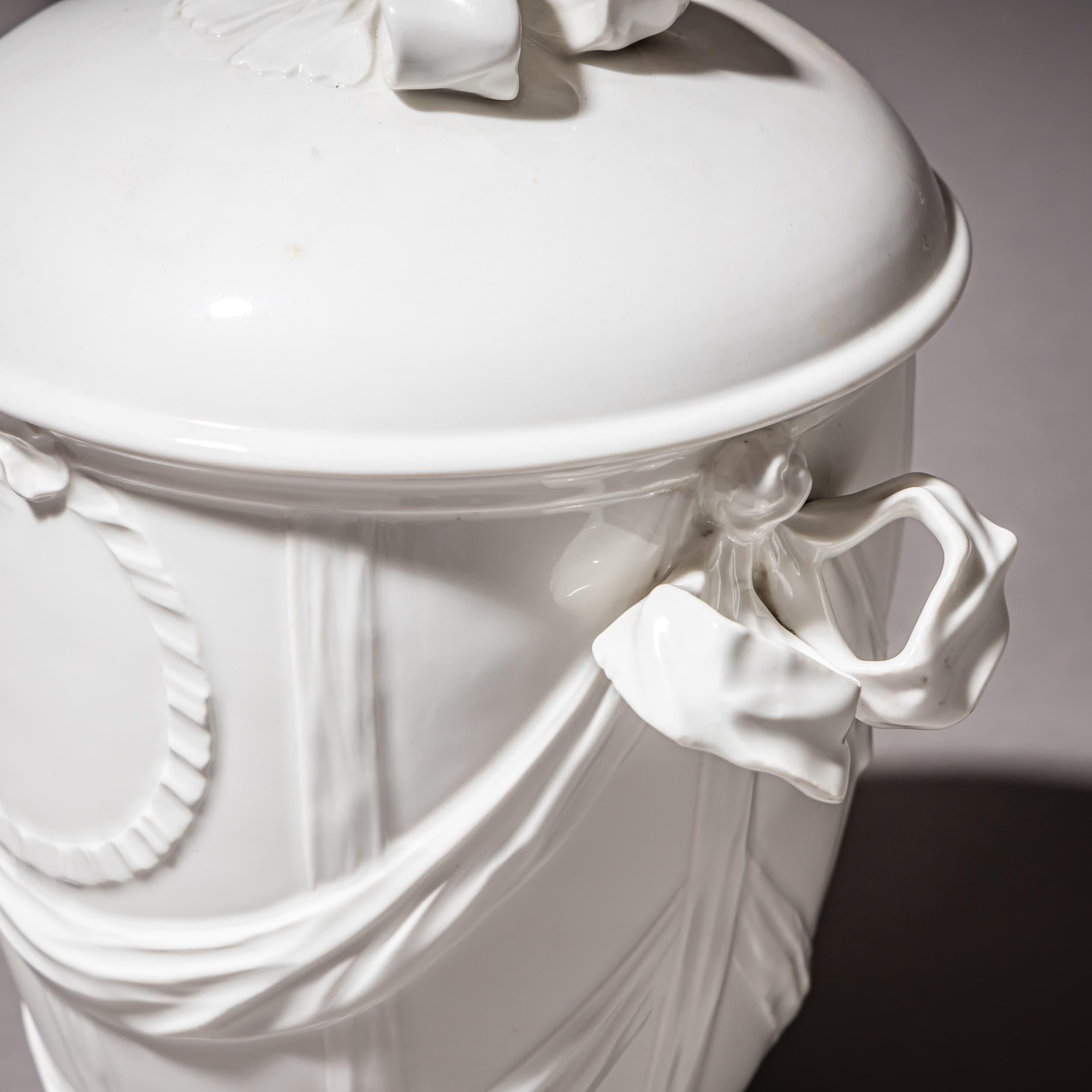 Late 20th Century Pair of Porcelain Urns, KPM Berlin, 1990s For Sale