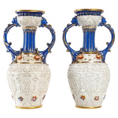 Pair of Porcelain Vases by Jacob Peti, 19th Century