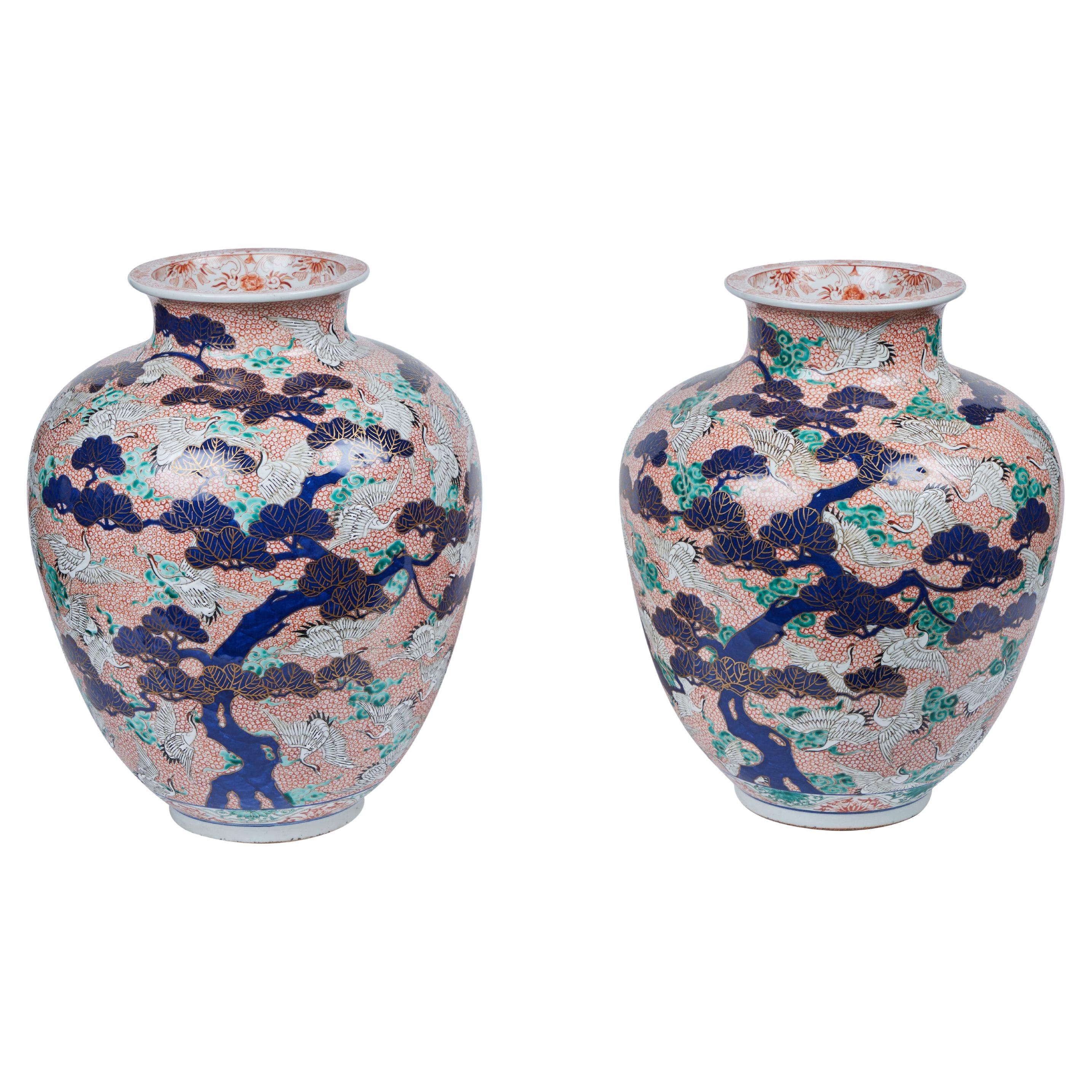 Pair of Porcelain Vases For Sale