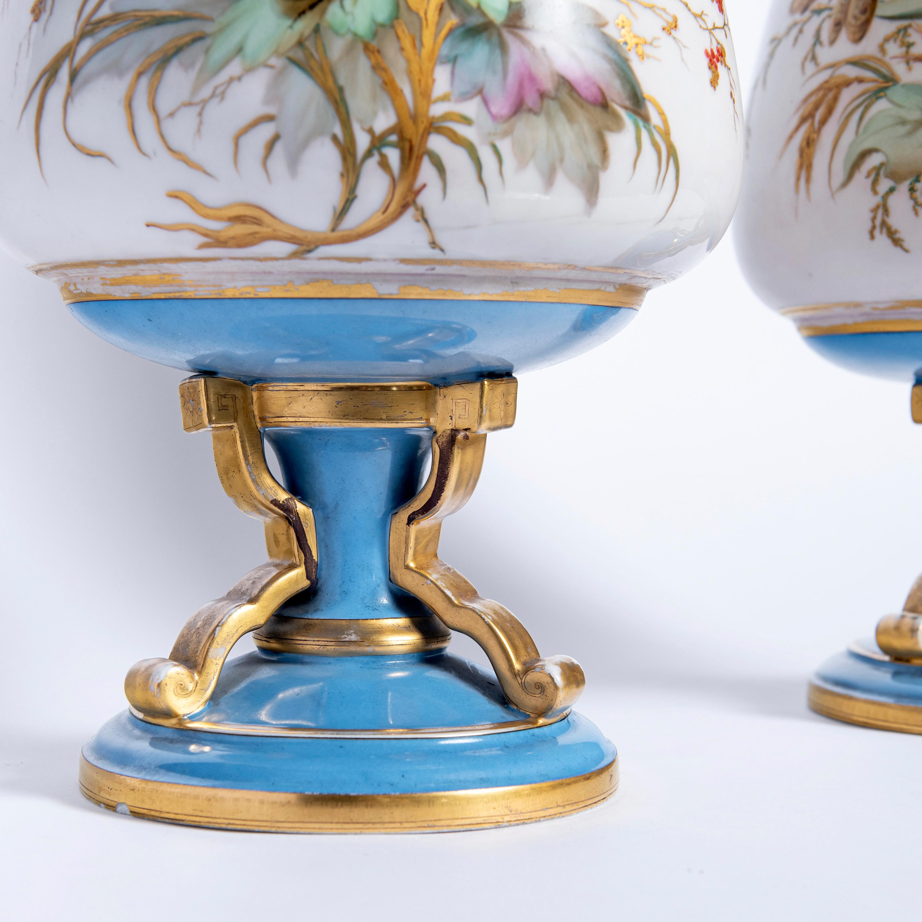 Pair of porcelain vases, France, late 19th century.