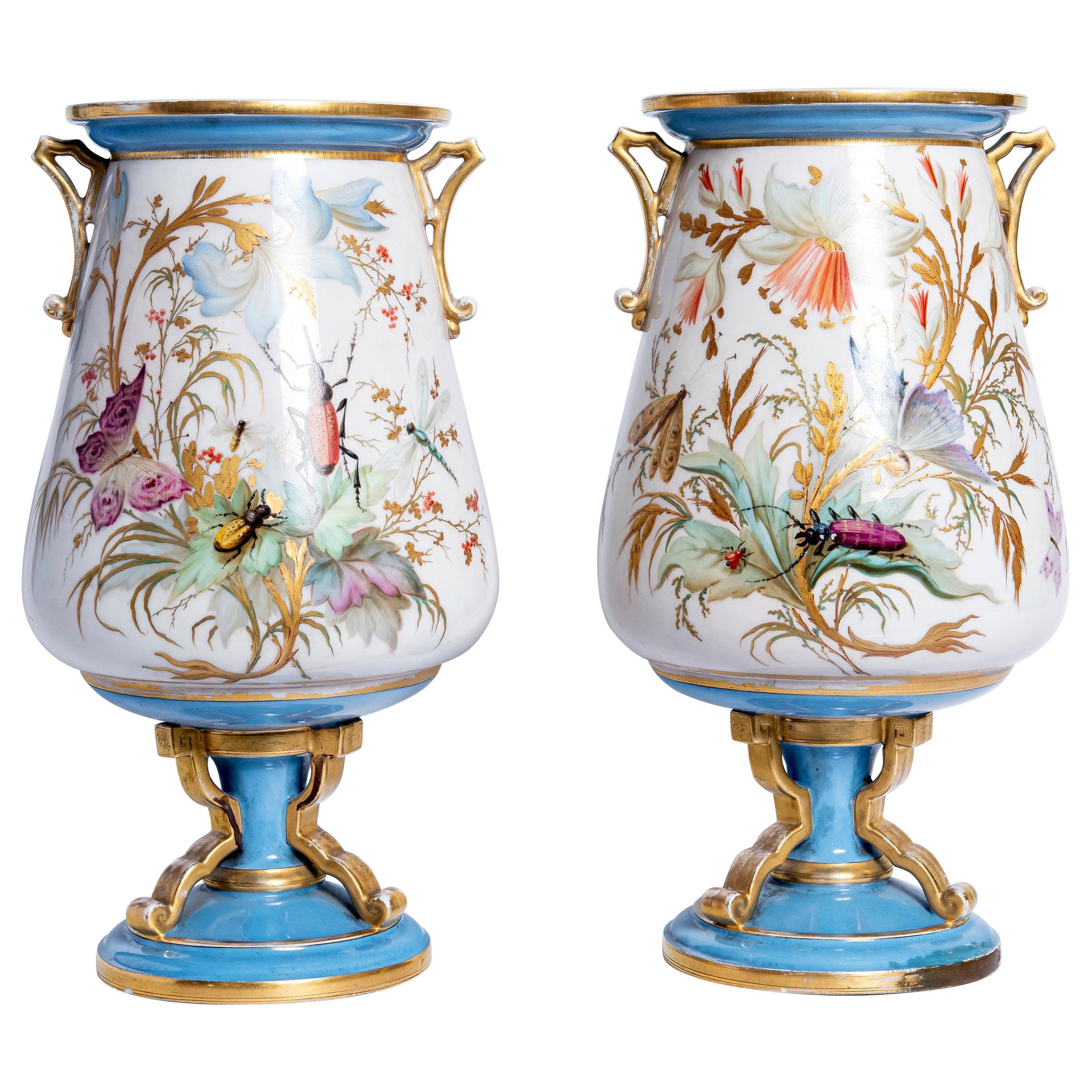 Pair of Porcelain Vases, France, Late 19th Century