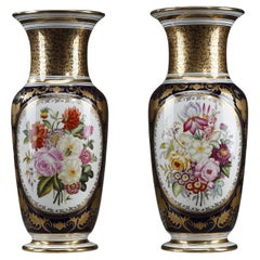 Pair of Porcelain Vases from Bayeux