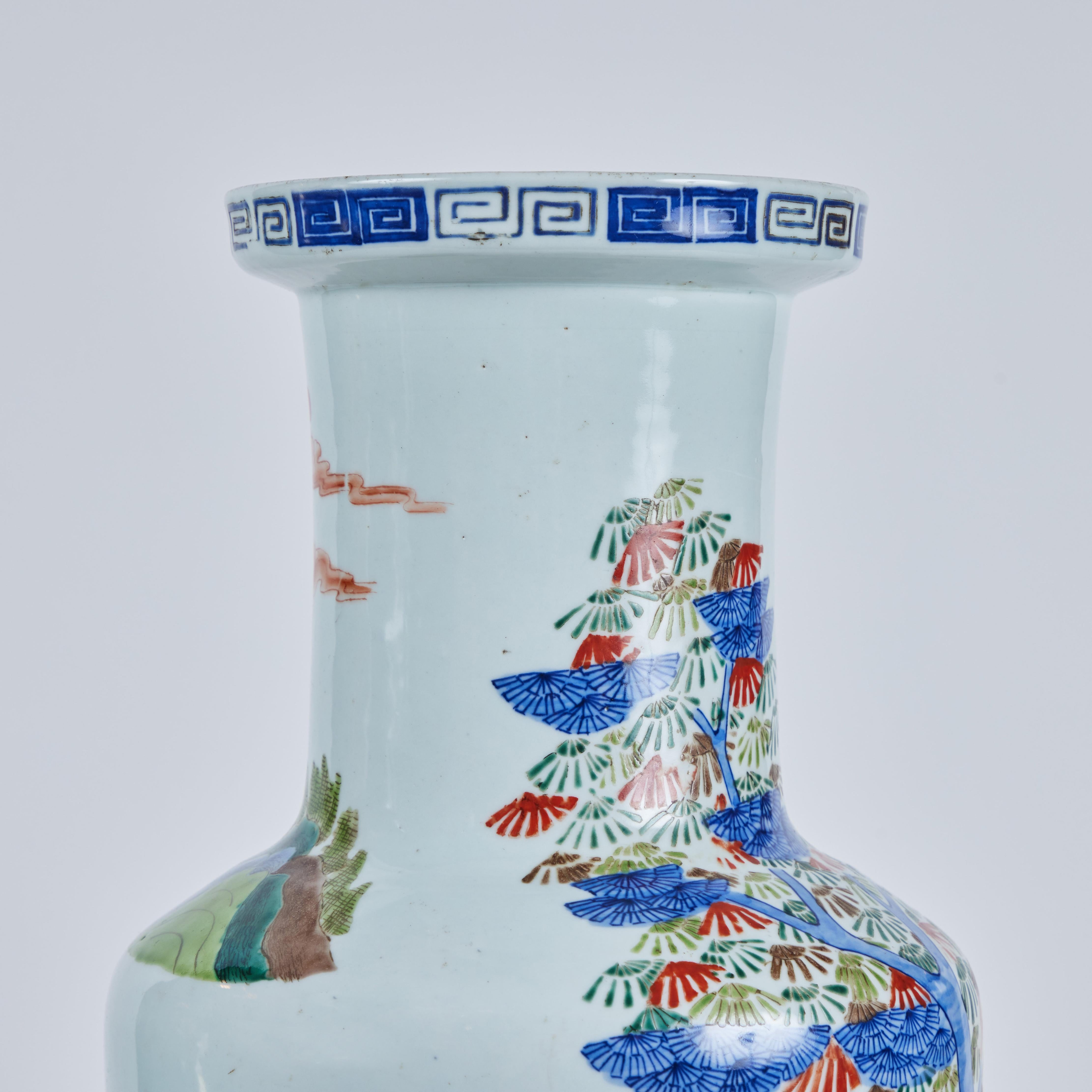 Other Pair of Porcelain Warrior Vases For Sale