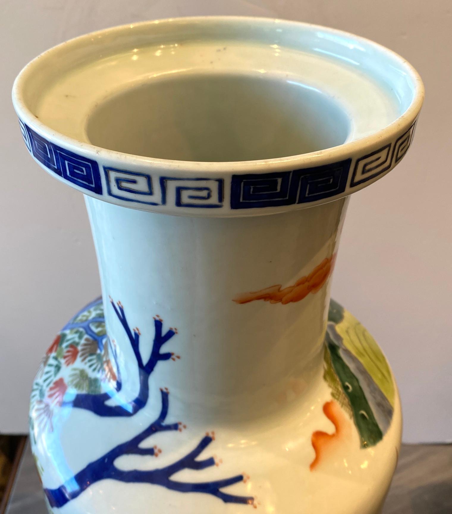 Pair of Porcelain Warrior Vases For Sale 2